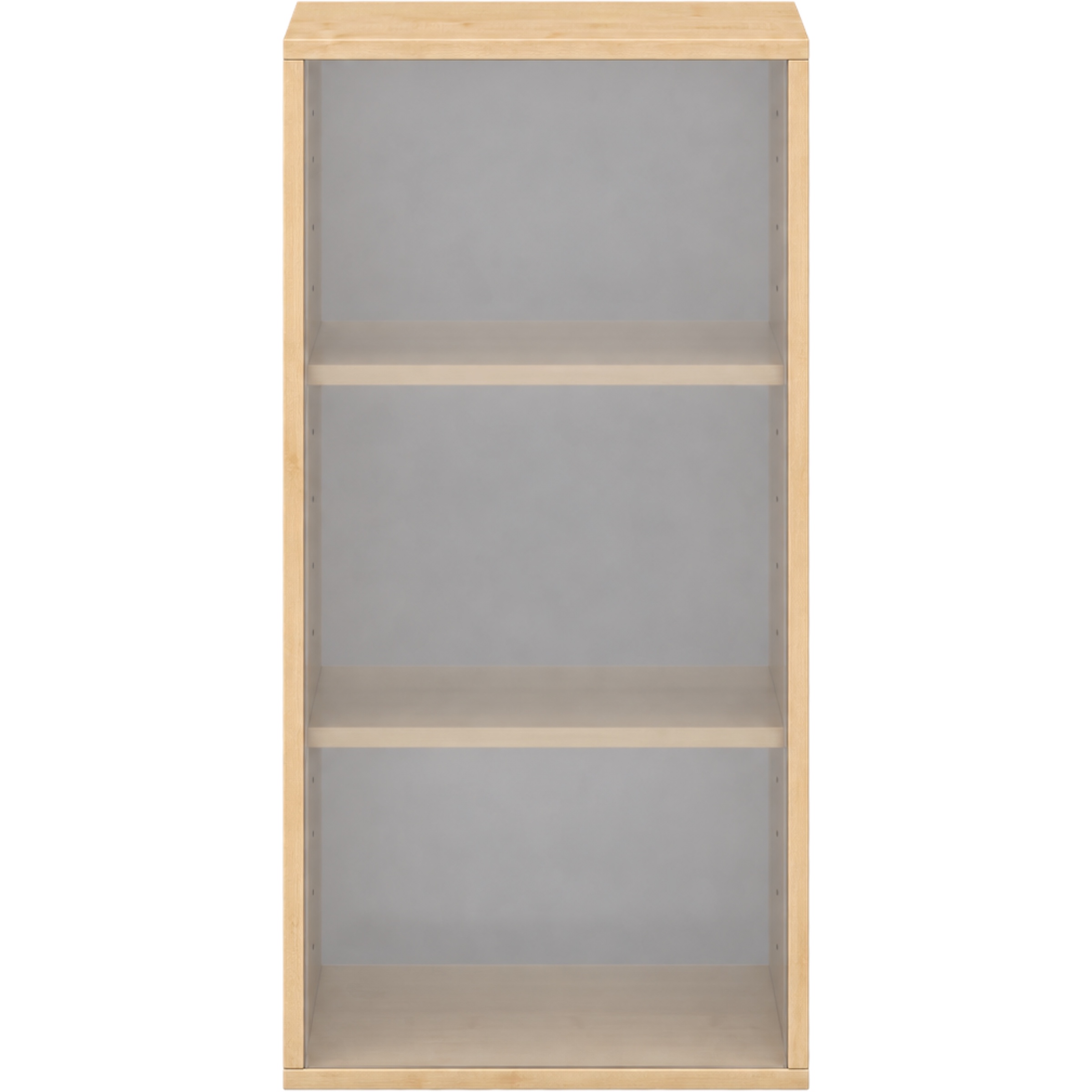 Pureo Schappenkast acryl open decor B 50 x D 42 x H 100 cm in ahorn – aanzicht 3