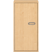 Pureo Kast met deur decor B 50 x D 42 x H 100 cm in ahorn – aanzicht 2