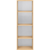 Pureo Schappenkast acryl open decor B 50 x D 42 x H 150 cm in ahorn – aanzicht 2