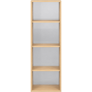 Pureo Schappenkast acryl open decor B 50 x D 42 x H 150 cm in ahorn – aanzicht 2