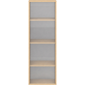 Pureo Schappenkast acryl open decor B 50 x D 42 x H 150 cm in ahorn – aanzicht 3