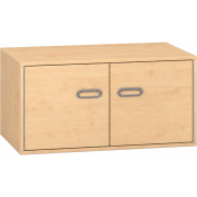 Pureo Kast met dubbele deur decor B 100 x D 60 x H 50 cm in ahorn