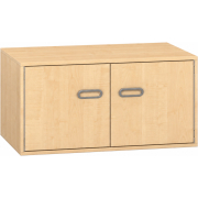 Pureo Kast met dubbele deur en rolbodem decor B 100 x D 60 x H 50 cm in ahorn