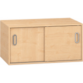 Pureo Kast met schuifdeuren decor B 100 x D 60 x H 50 cm in ahorn