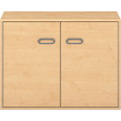 Pureo Kast met dubbele deur decor B 100 x D 60 x H 75 cm in ahorn – aanzicht 2