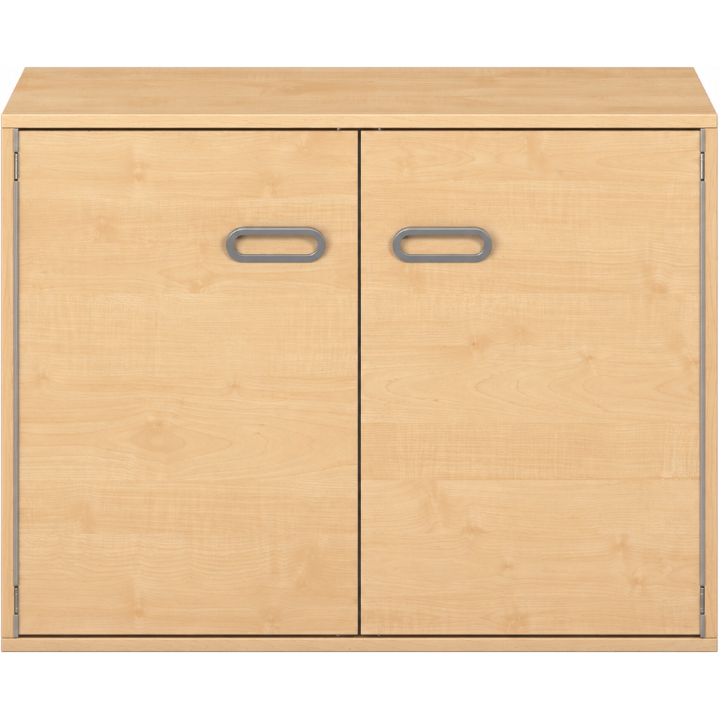 Pureo Kast met dubbele deur decor B 100 x D 60 x H 75 cm in ahorn – aanzicht 2