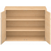 Pureo Kast met dubbele deur decor B 100 x D 60 x H 75 cm in ahorn – aanzicht 3