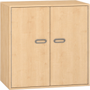 Pureo Kast met dubbele deur decor B 100 x D 60 x H 100 cm in ahorn