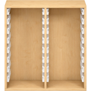 Pureo Kast voor materiaalbakken decor B 75 x D 42 x H 75 cm in ahorn – aanzicht 2