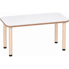Tabulo Rechthoekige tafel 120 x 60 cm, houten poten in wit