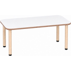 Tabulo Rechthoekige tafel 140 x 70 cm, houten poten in wit