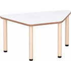 Tabulo Trapezium tafel 120 x 60 cm, houten poten in wit