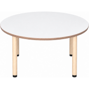 Tabulo Ronde tafel Ø 120 cm, houten poten in wit – aanzicht 2