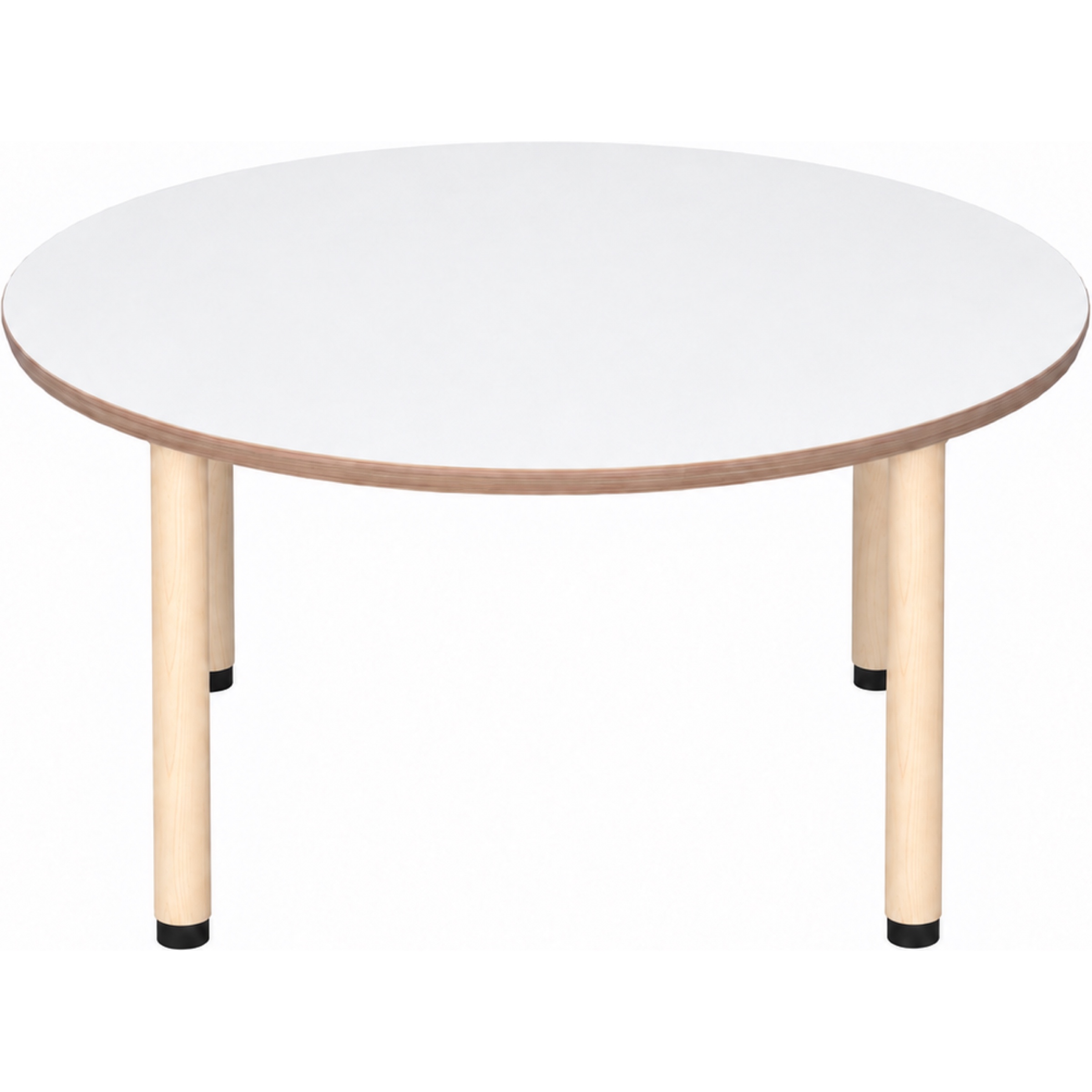 Tabulo Ronde tafel Ø 120 cm, houten poten in wit – aanzicht 2