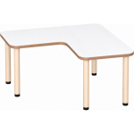 Tabulo Hoek tafel 120 x 120 cm, houten poten
