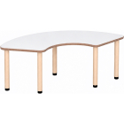Tabulo Derde-cirkel tafel L 173 cm, houten poten in wit