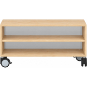 Pureo Schappenkast acryl open decor B 100 x D 42 x H 37,5 cm in ahorn – aanzicht 2